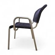 4 x black upholstery Castiglietta dining chairs by Castiglioni for Zanotta / Italy 1960s