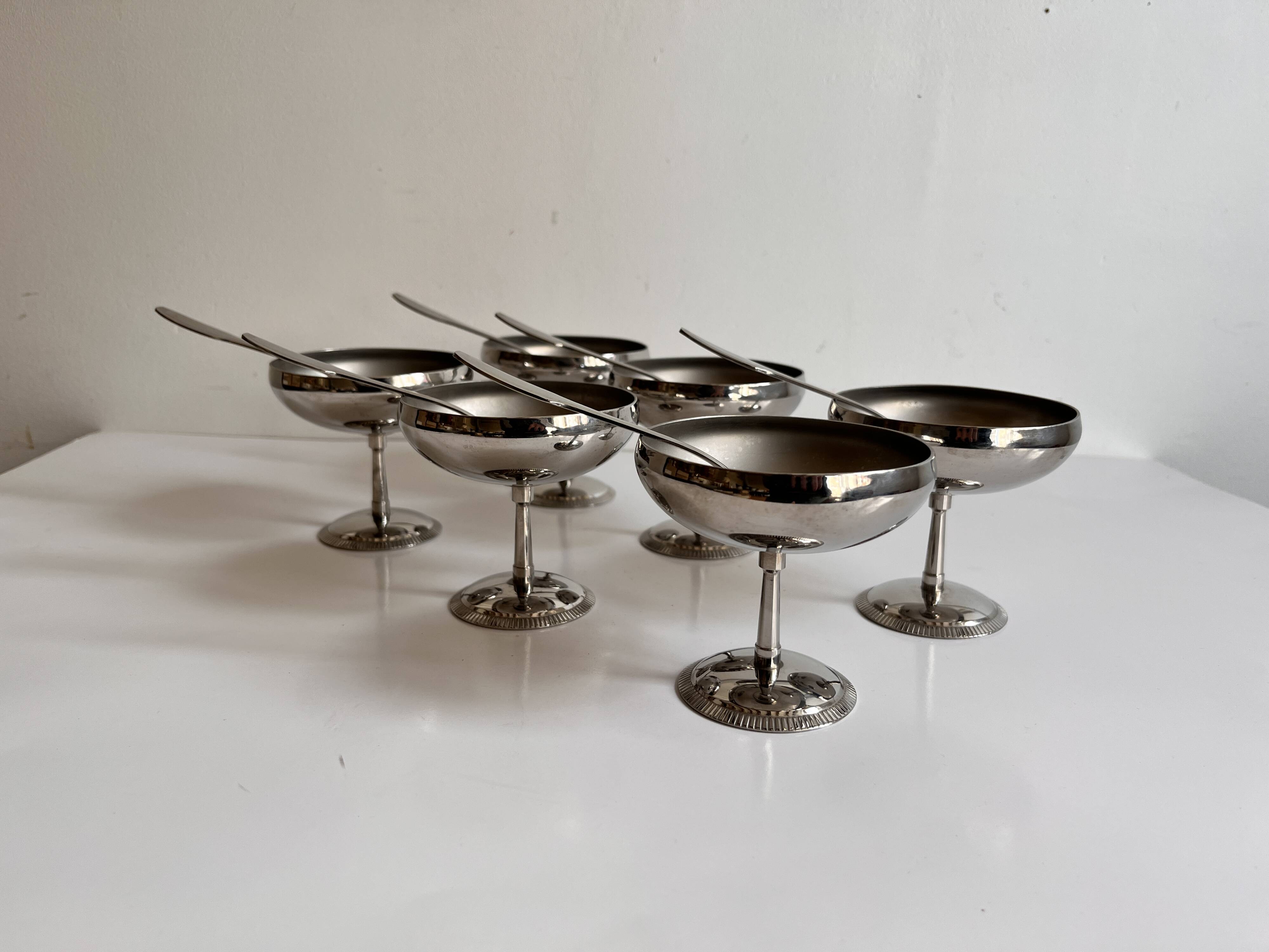 Stainless steel ice cream bowls Letang & Rémy