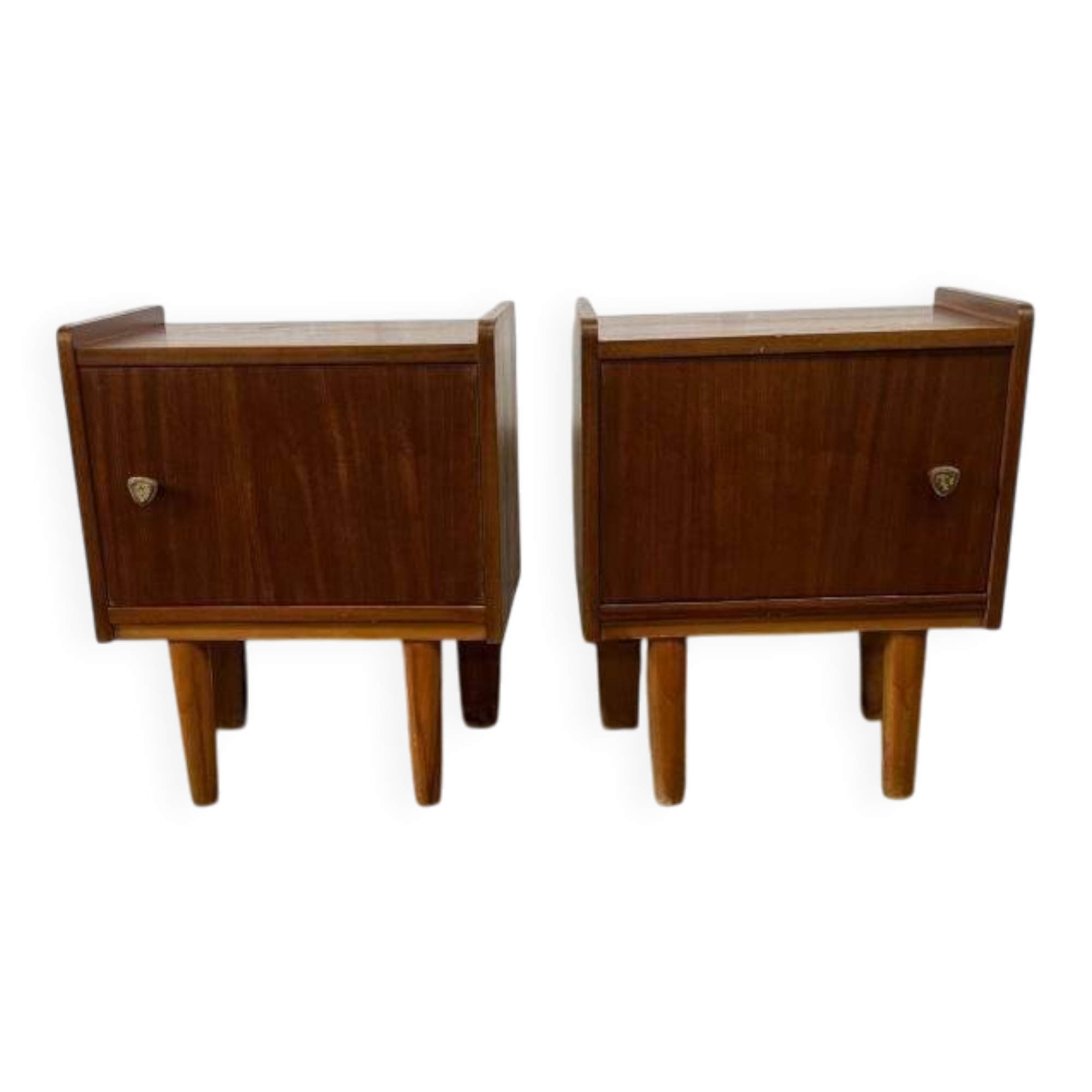 Set de 2 tables de chevet vintage / mini armoires