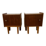 Set de 2 tables de chevet vintage / mini armoires