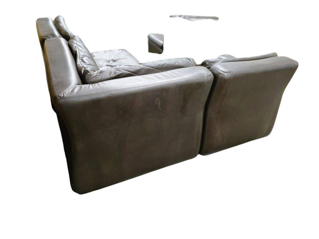 Canapé modulaire vintage marron chocolat Himolla