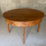 Antique table in folding round walnut