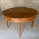Antique table in folding round walnut