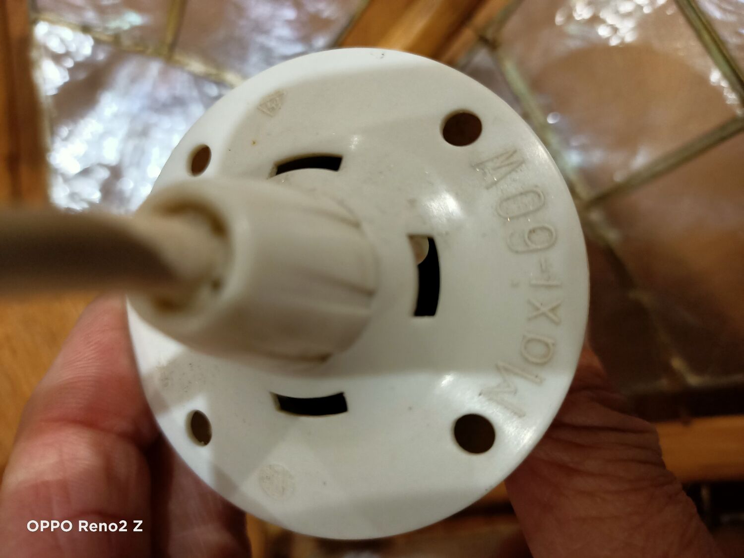 Suspension nacre et bambou