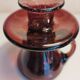 Biot bubbled glass candle holder