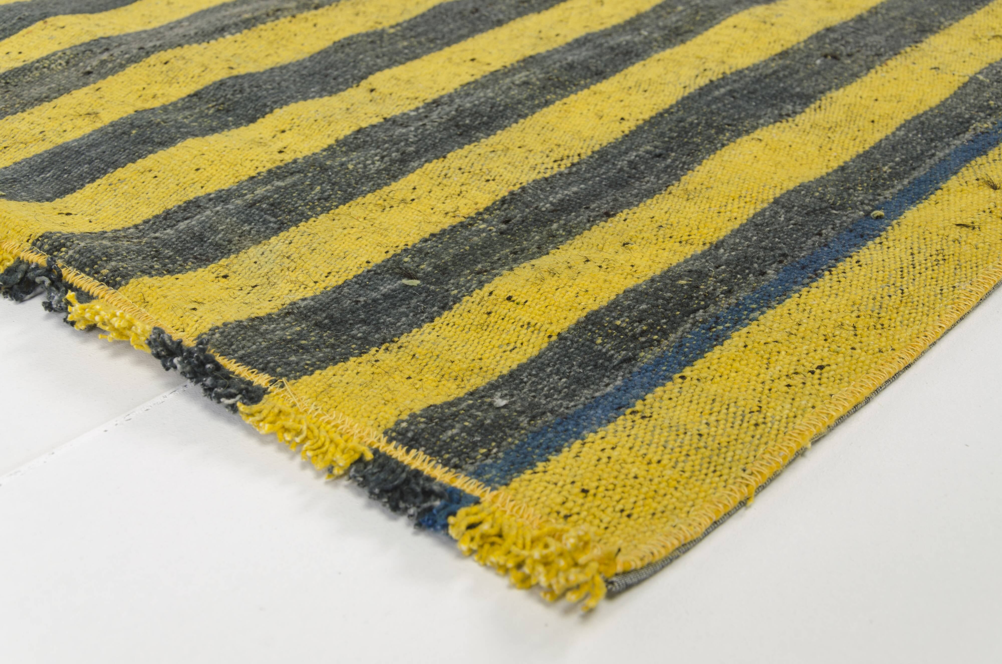 Tapis Kilim à Rayures Turques Vintage