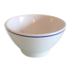 White bowl with blue border of the faienceries of Sarreguemines