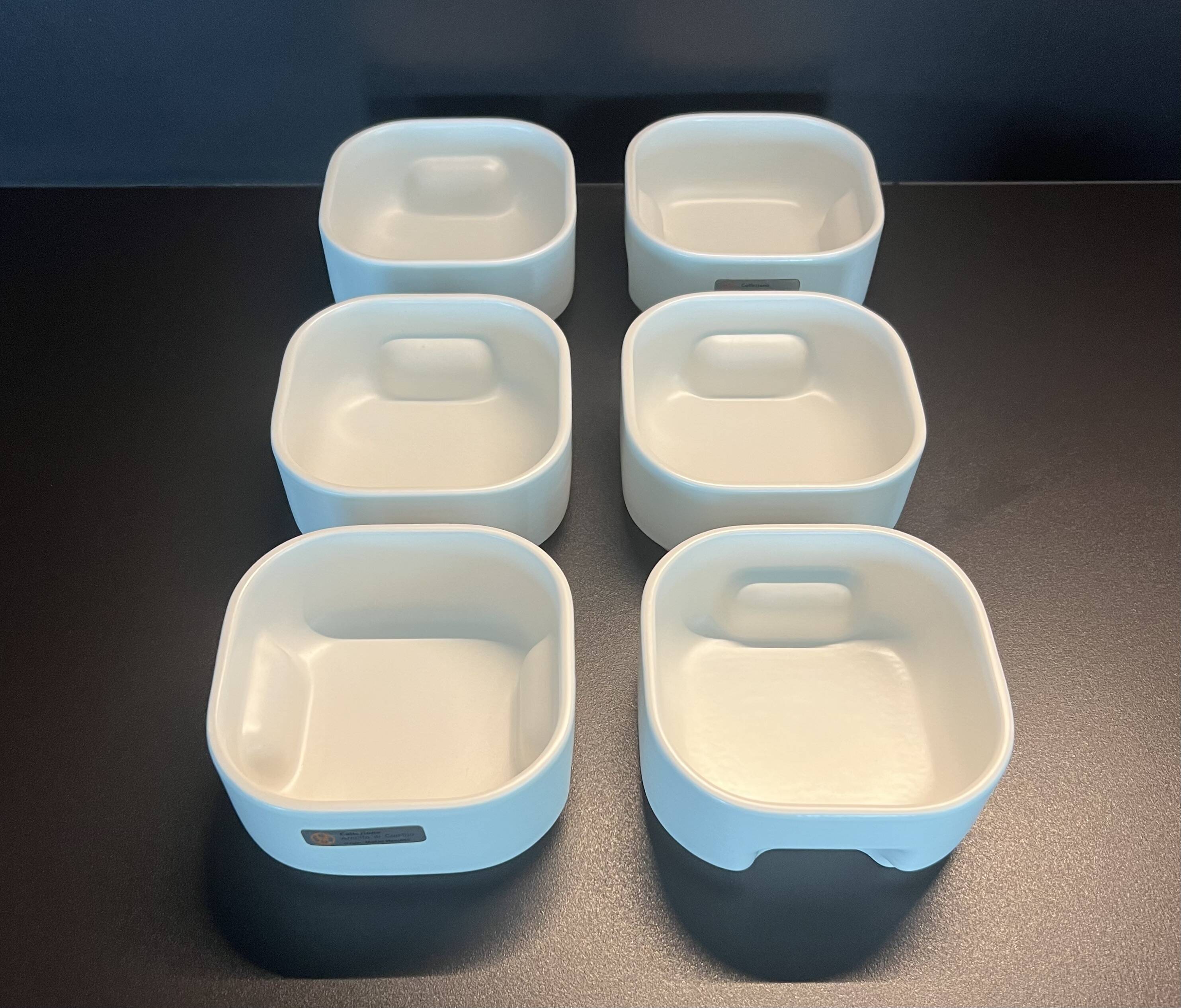 Bowls, ramekins (x6) Square by Makio Hasuike for Revelli, Italy 70's