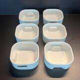 Bowls, ramekins (x6) Square by Makio Hasuike for Revelli, Italy 70's