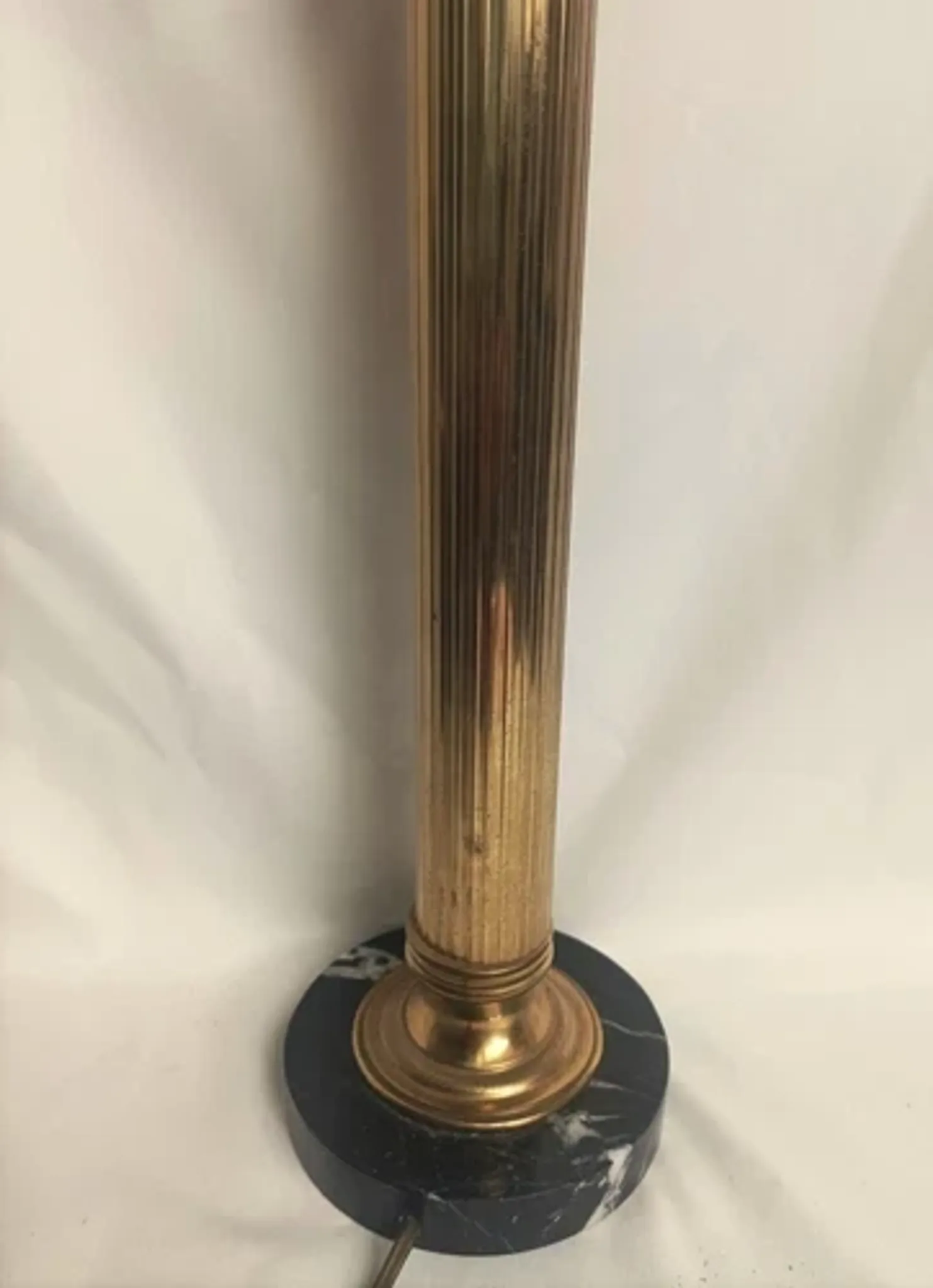 Lamp base in brass and marble - 1970s/1980s