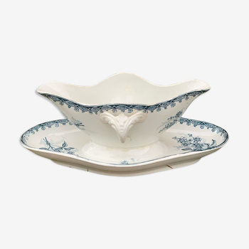 Saucière with a sticking plate earthenware iron earth the Amandinoise service Margot