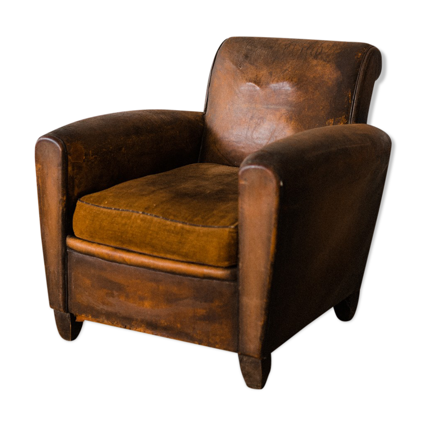 Vintage leather club chair