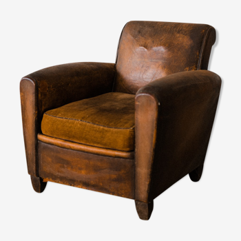 Fauteuil club cuir vintage