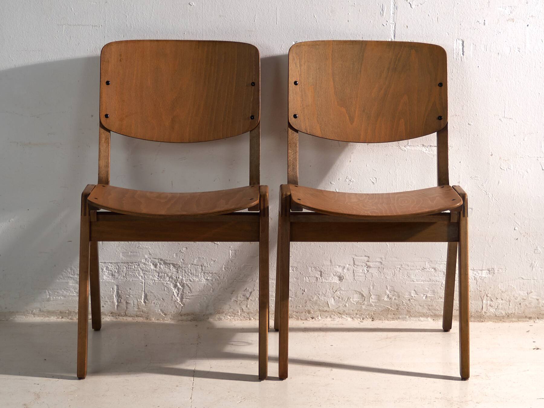 Vintage Thonet dining chairs (c.1950). Set of 4 pieces.