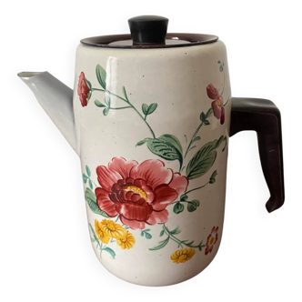 Vintage enameled metal coffee maker