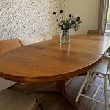 Baumann oval elm table 1970s