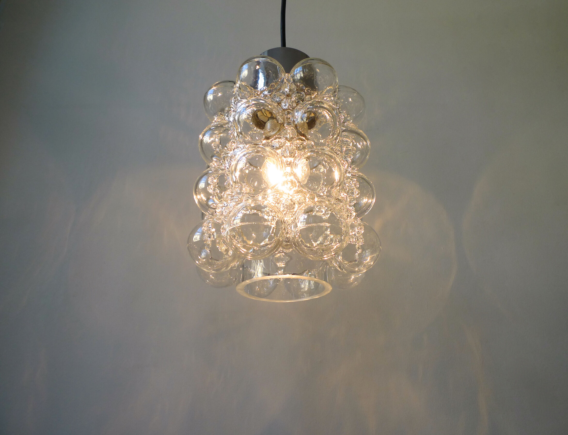 Bubble glass hanging lamp by Helena Tynell for Limburg Glashàtte, 1960s
