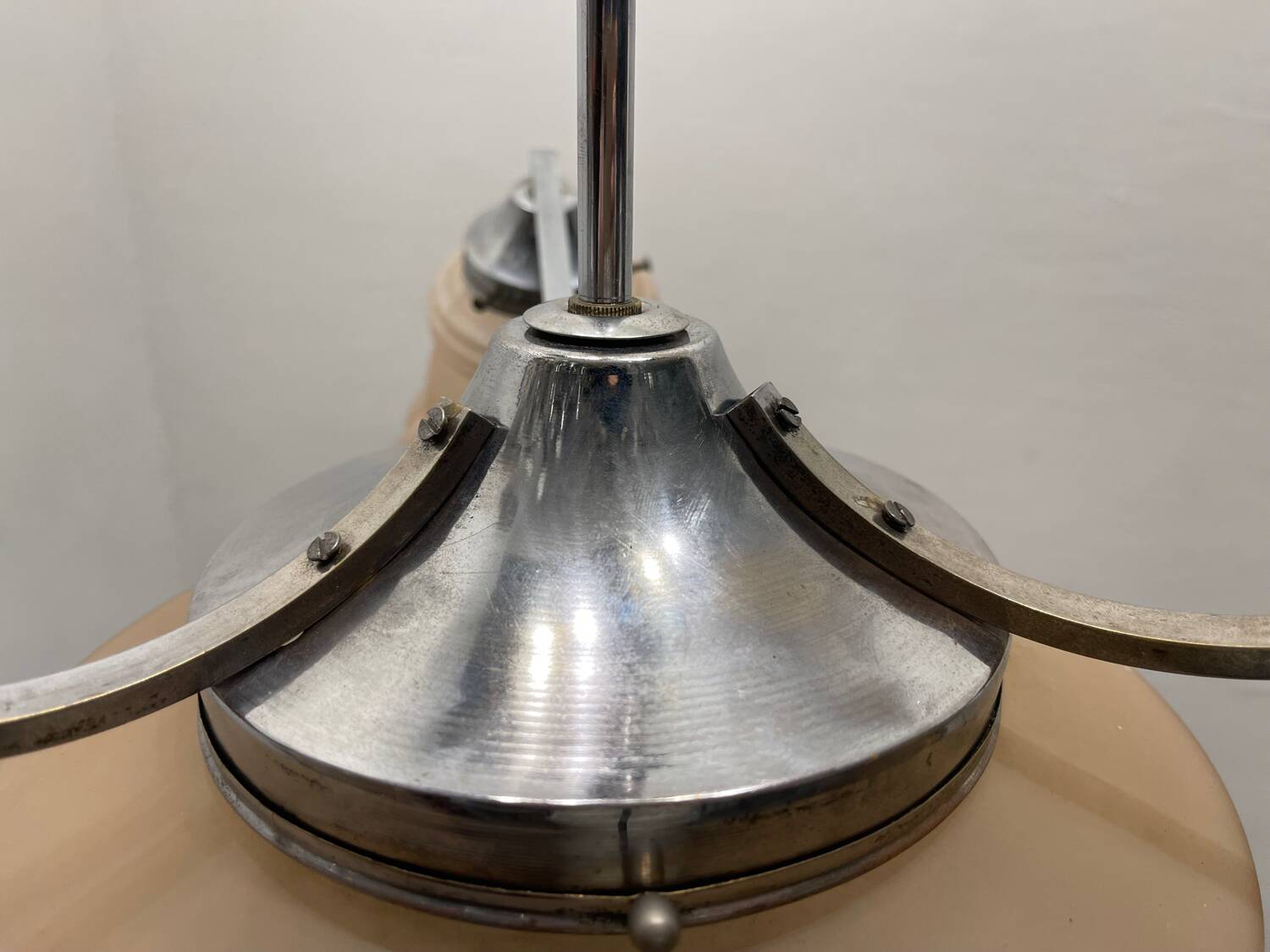 Pink Glass Art Deco Chandelier 1950’s