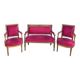 Salon Louis XVI - Banquette et deux fauteuils