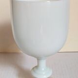 Vintage white opaline vase-cup 16.5 cm