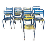 Lot 9 chaises Tolix