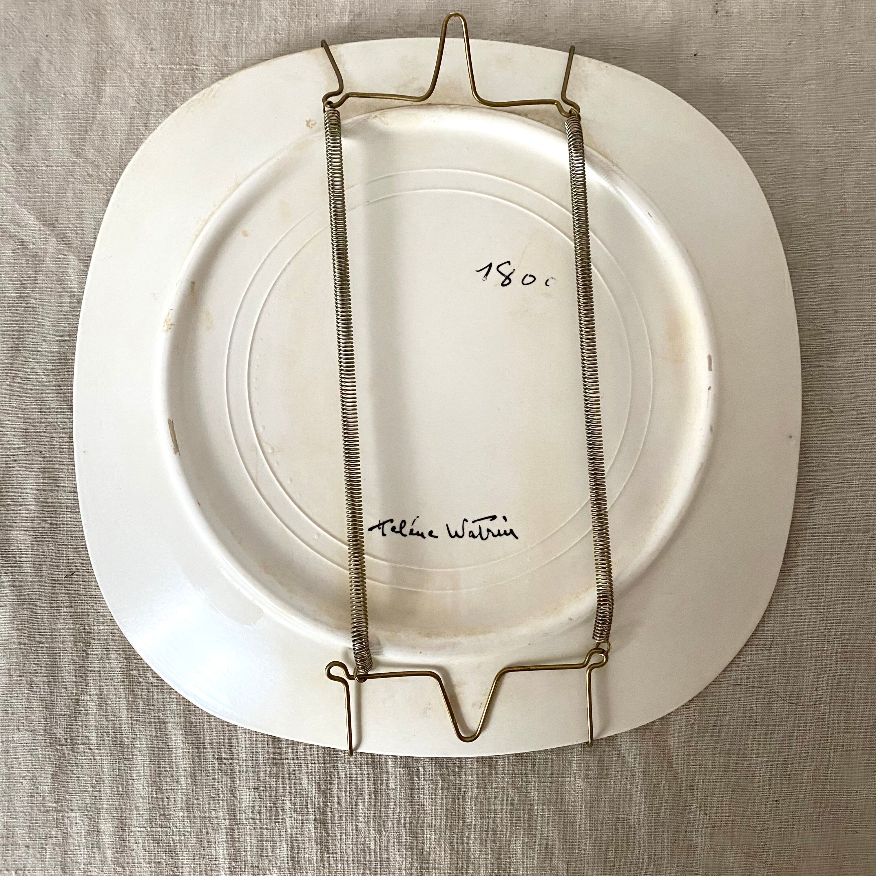 Decorative horse plate signed from the 60s-70s