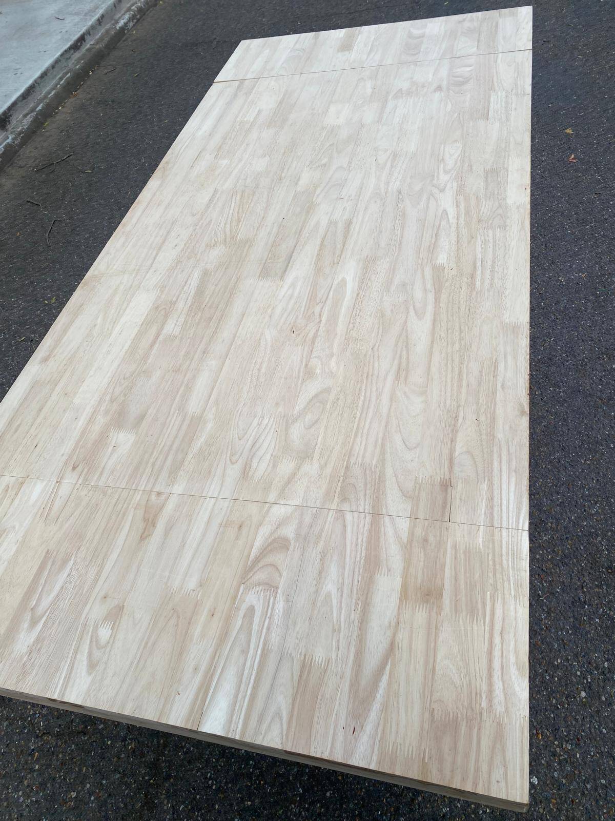 Table de ferme extensible à volets rénovée en bois massif 140-200cm