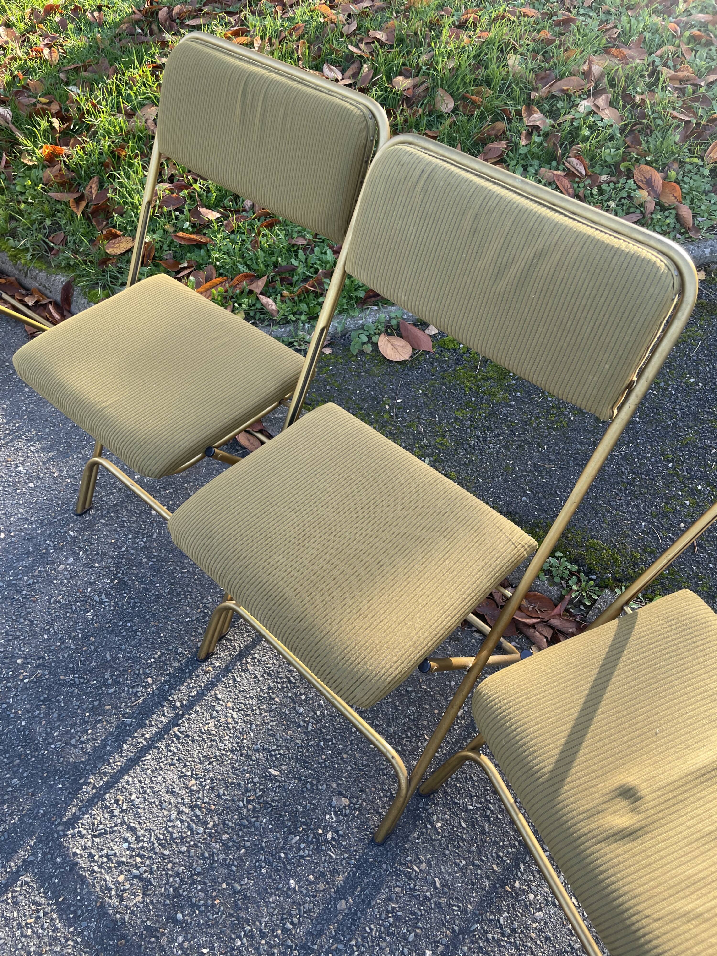 Trio of Lafuma Chantazur folding chairs
