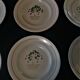 Série de six assiettes plates Longwy années 50 fleurs de cerisier