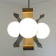 Vintage Pendant Light Yugoslavia 1970 Hanging Lamp Brutalist Copper Sputnik