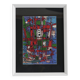 framed painting "red boats" signed