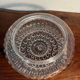 Ceiling light in bubbled chiseled glass with porcelain socket