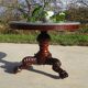 Empire guéridon in mahogany and marble, revolving top.