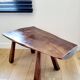 Banc ou table d'appoint en bois massif de tronc d'arbre, style brutaliste, 1960