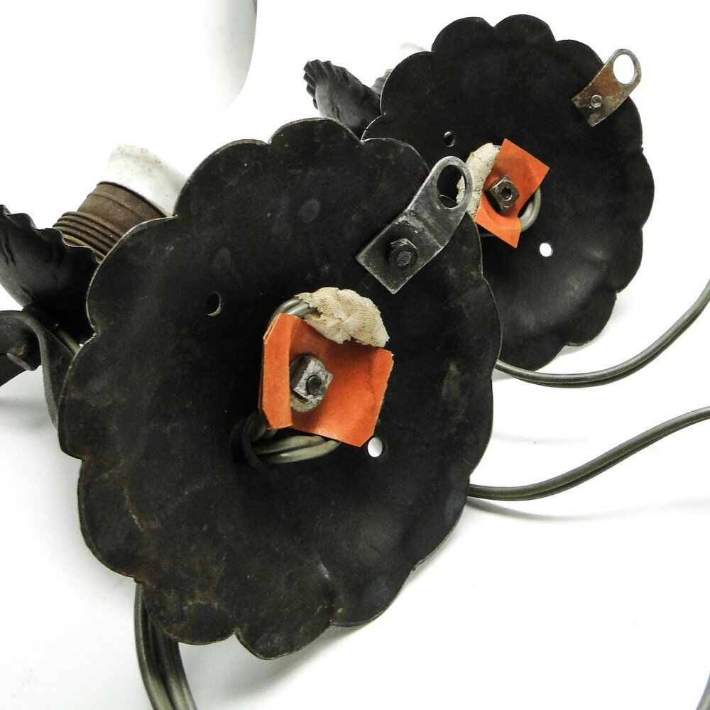 Brutalist sconces, Poland, 1970s, set of 2