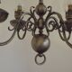 Flamish chandelier with 4 lights in hand-blown tin 5104