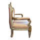Baroque style bench in gilded and painted wood, Italy, 19th century