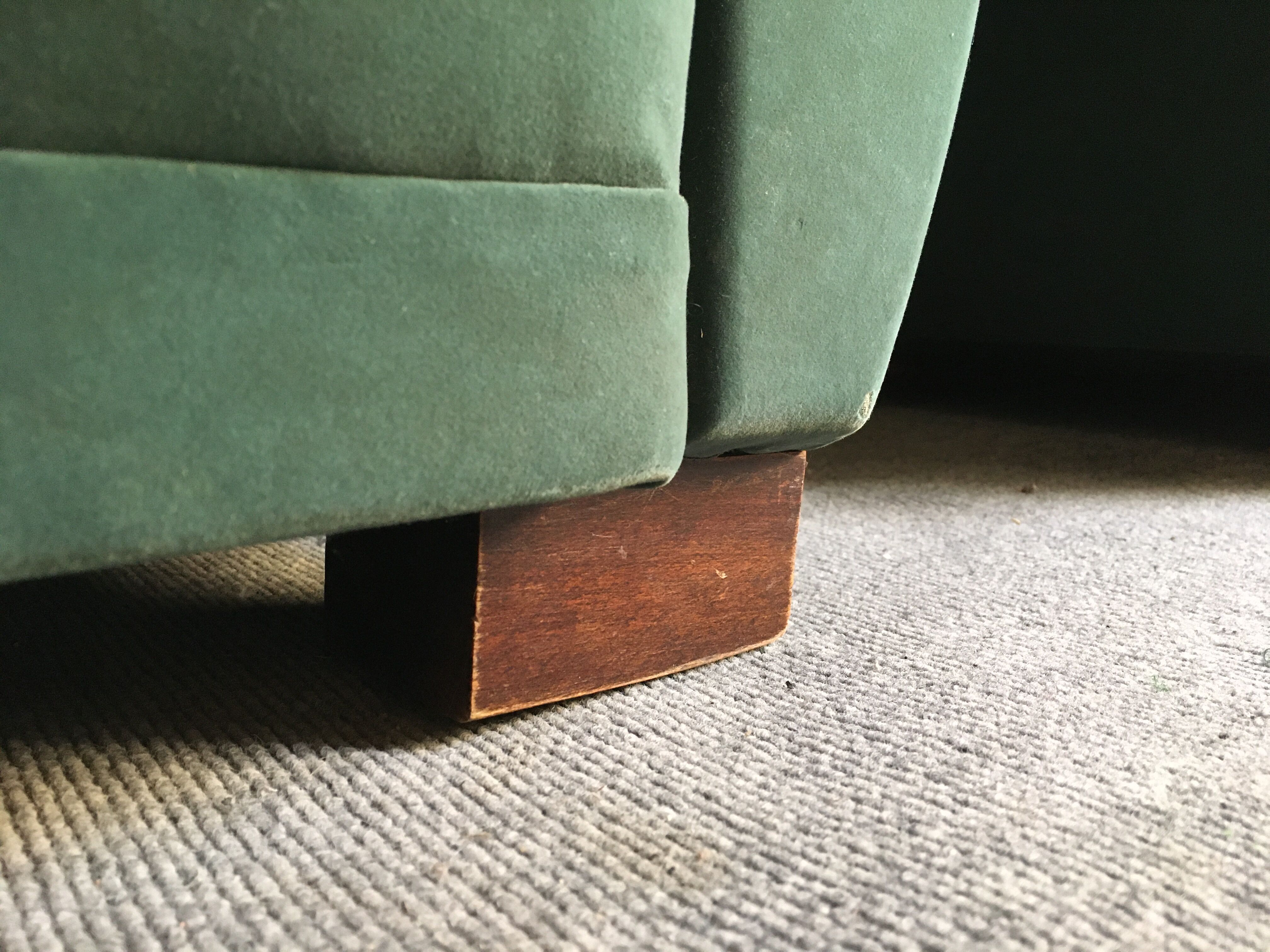 Pair of club armchairs with mustache