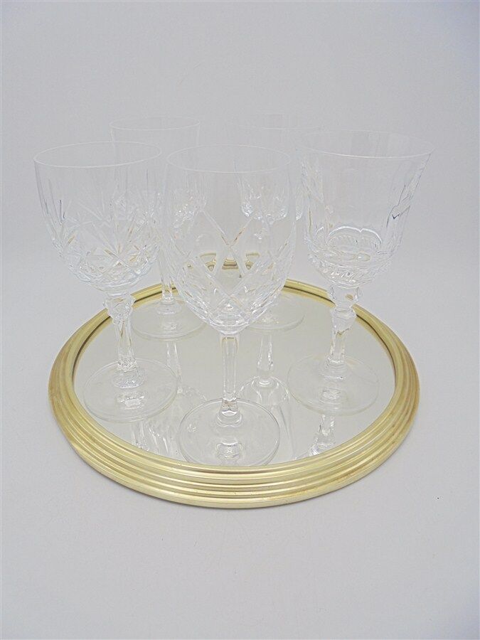 Mismatched set of 5 crystal shot glasses