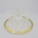 Mismatched set of 5 crystal shot glasses