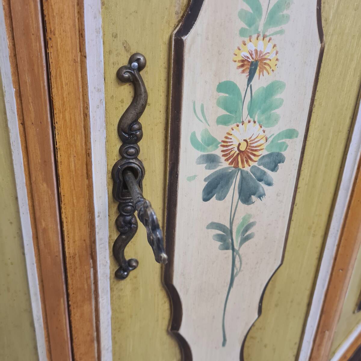 Vintage Italian Painted Cabinet, 1950s