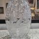 Cut crystal vase - ibex decoration, 20th century