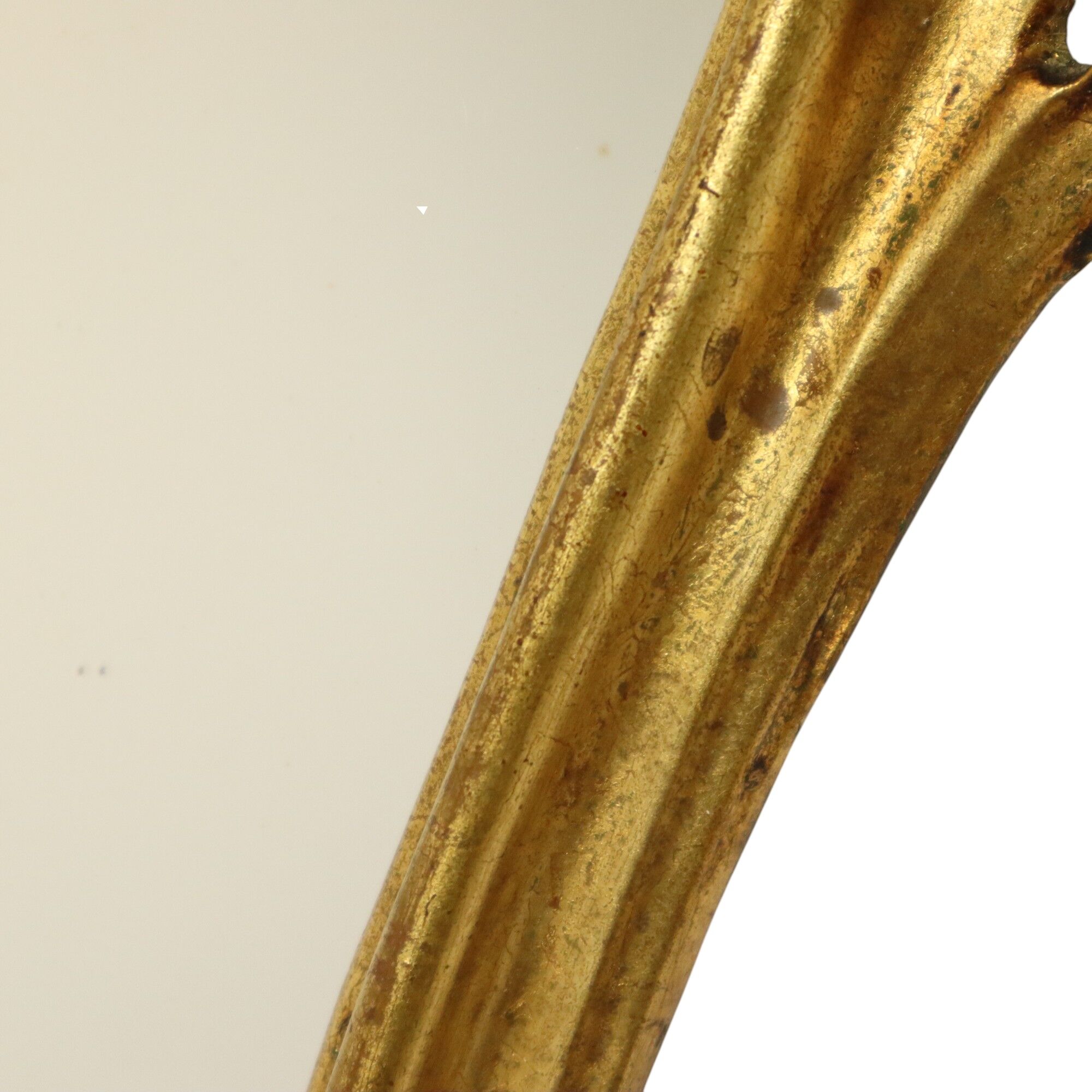 Classic Narrow Crested Mirror Gold Leaf Gilded Baroque Style 72cm