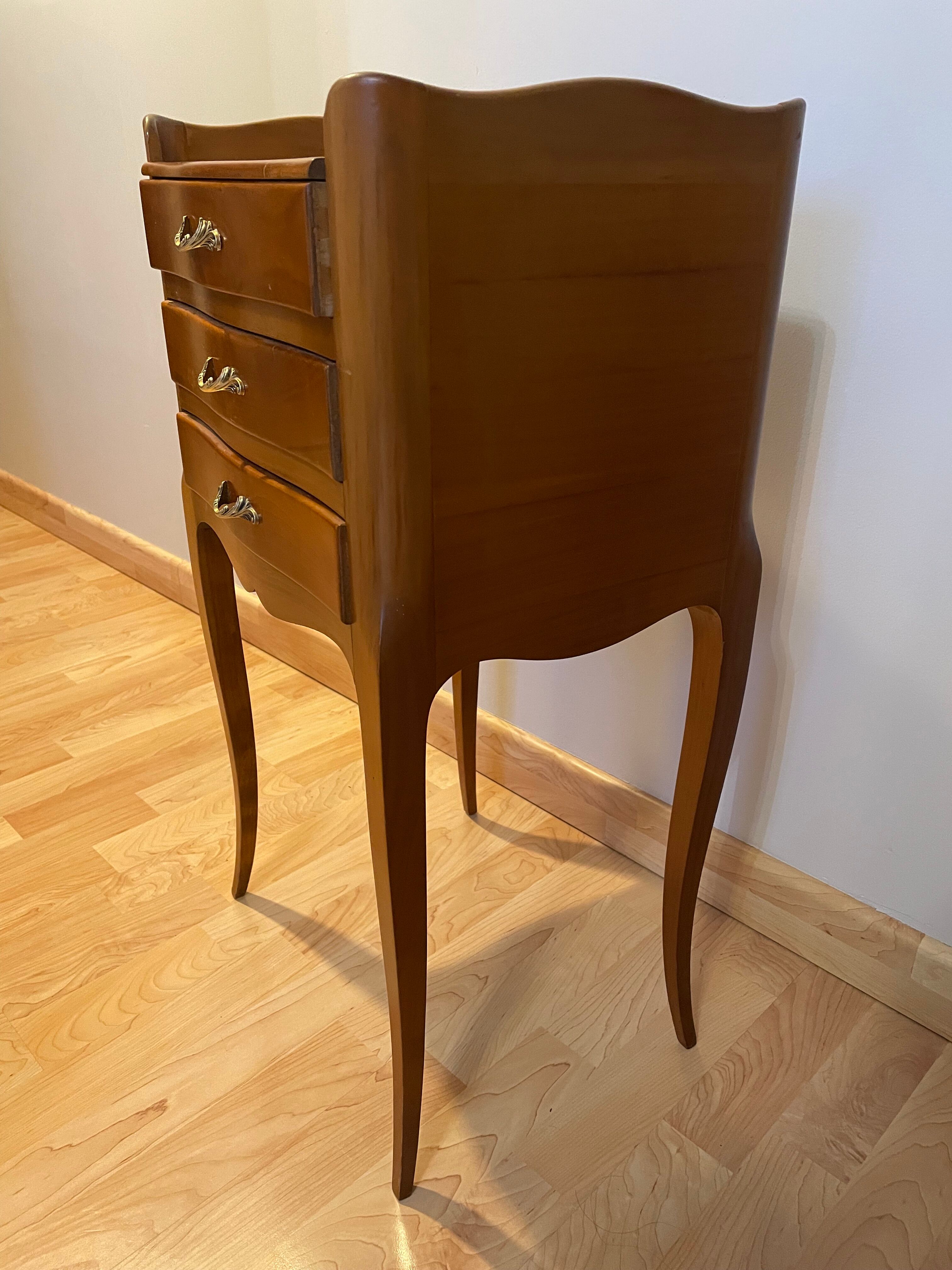 Bedside table XV solid wood mahogany