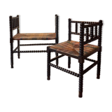 Bench and armchair set