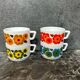Arcopal coffee cup lotus flower pops 70s