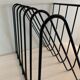 Magazine holder, black metal in Z, 1970