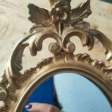 Old mirror gilded resin 29x19 cm