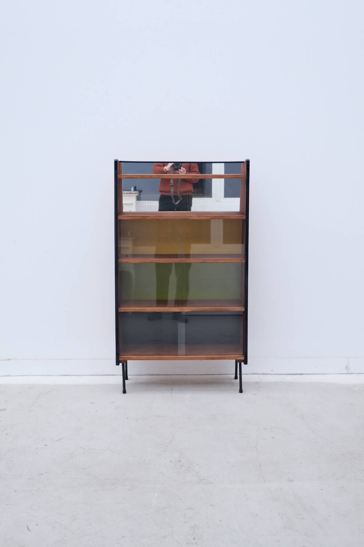 Fonteneau & cie bookcase in oak veneer, france 1950