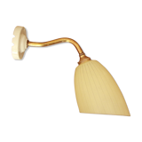 Brass and glass sconce